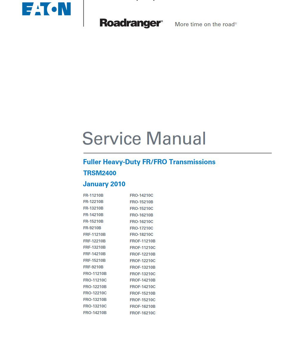 eaton fro 16210c transmission service manual