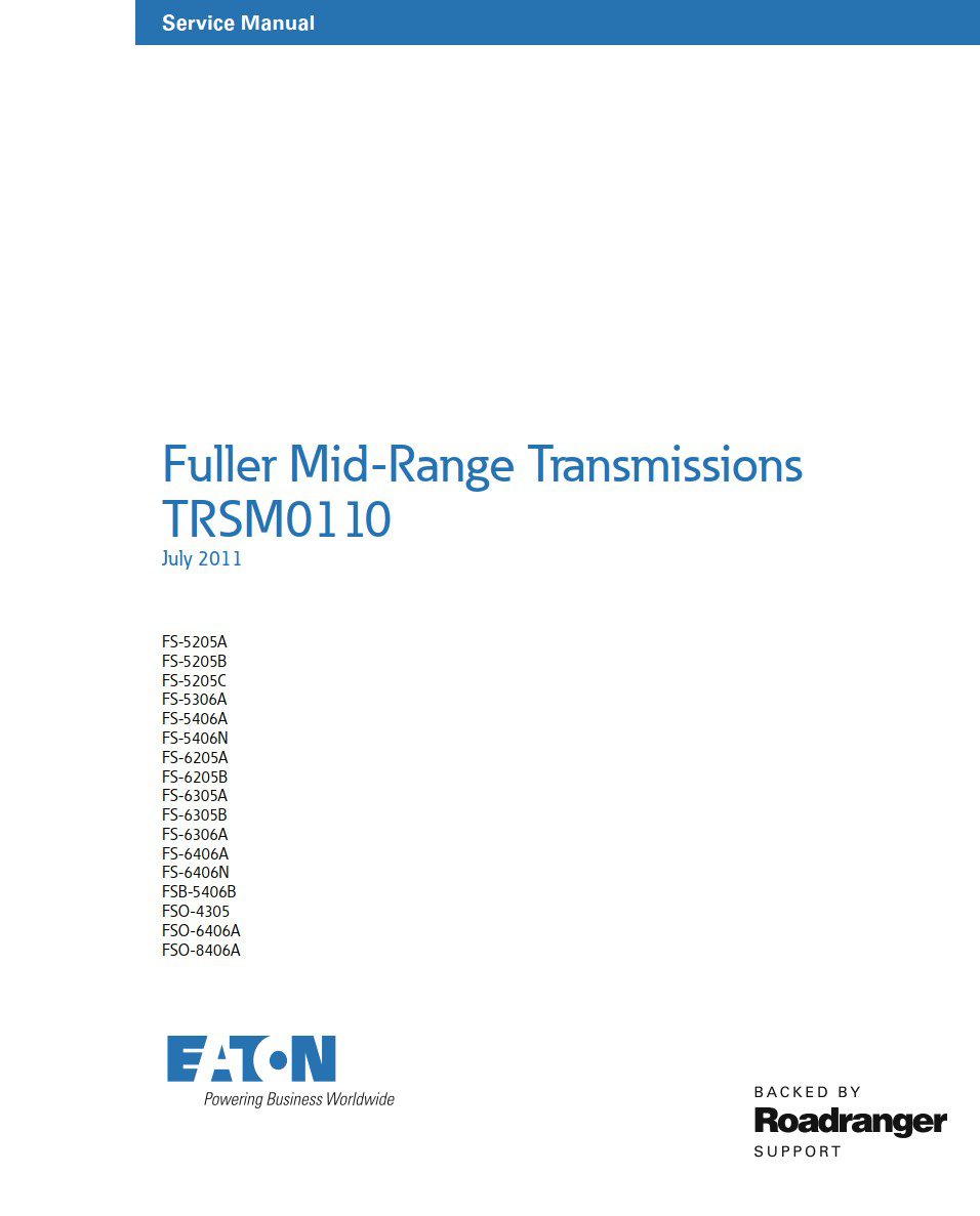 eaton fs 5205a transmission service manual