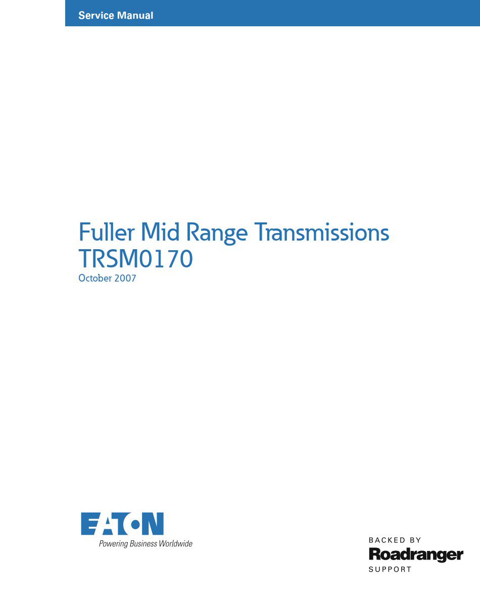 eaton fs 6106a transmission service manual