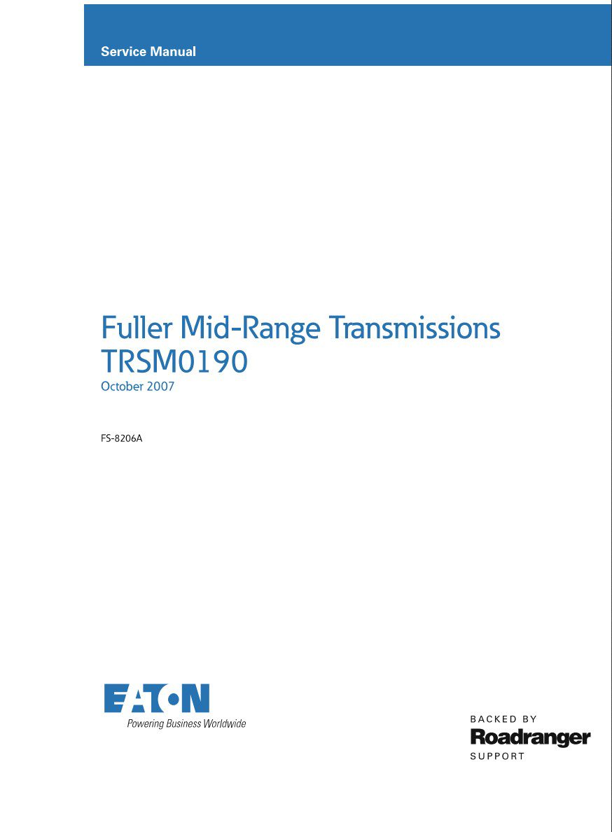 eaton fs 8206a transmission service manual