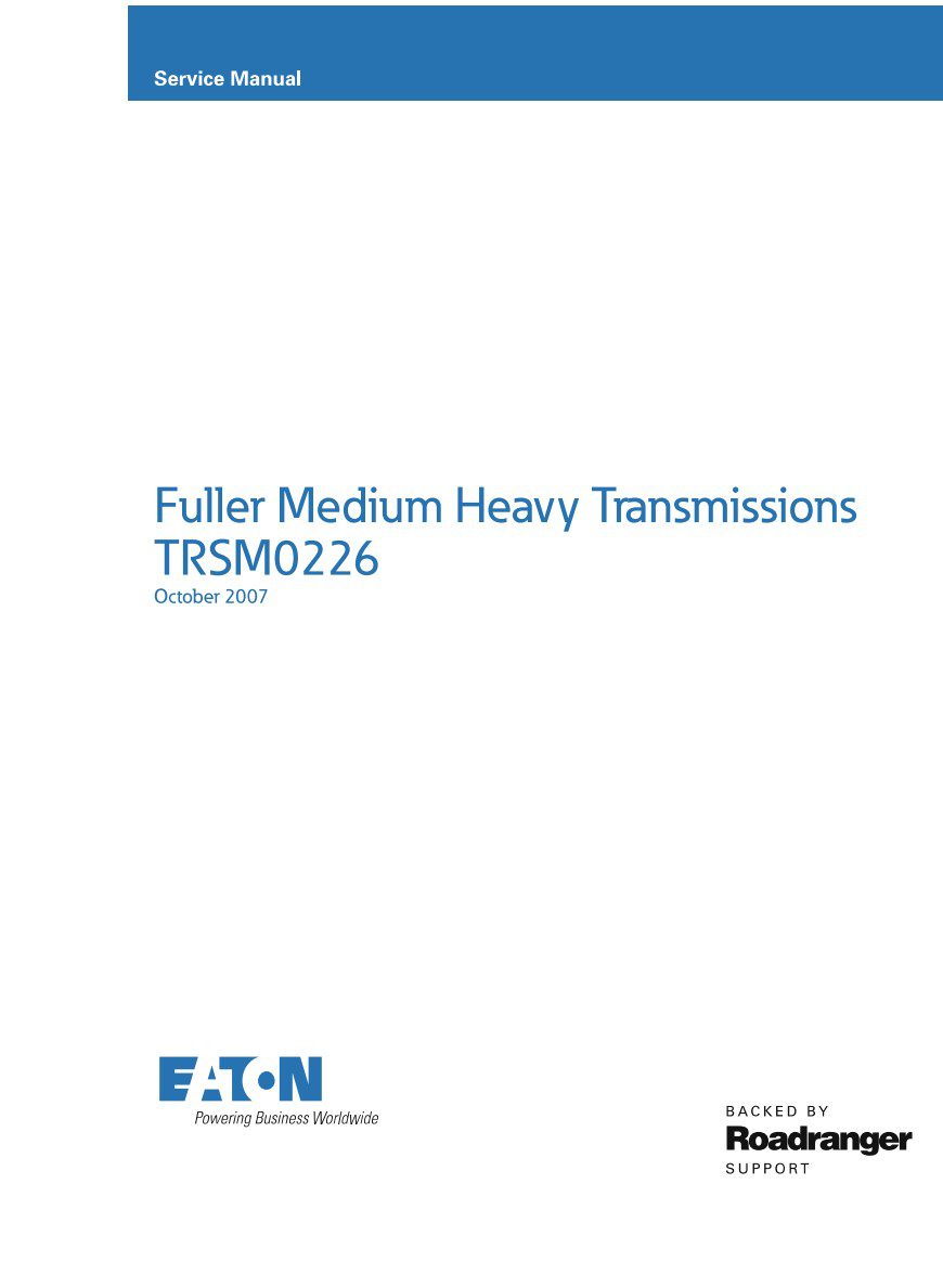 eaton rt 906 transmission service manual