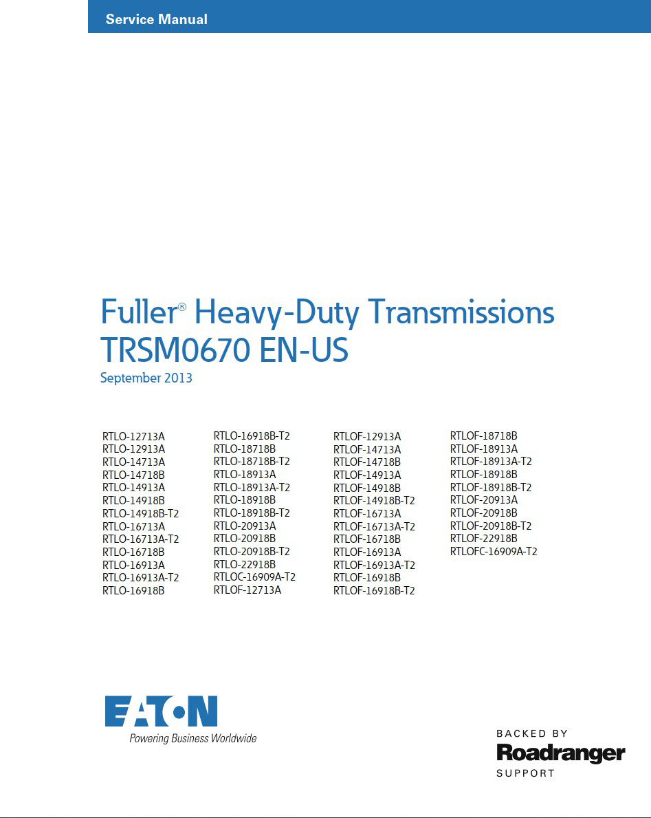 eaton rtlo 18718b transmission service manual