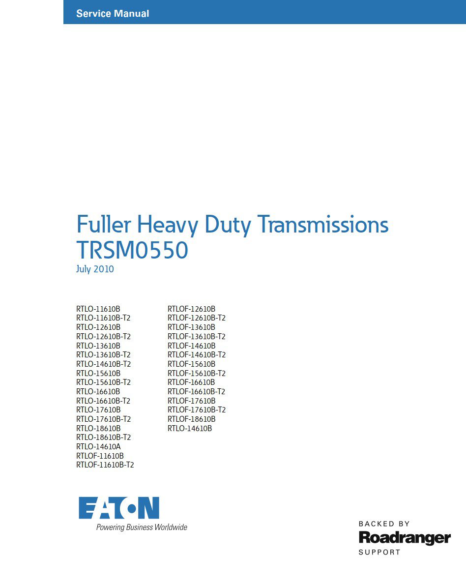 eaton rtlof 18610b transmission service manual