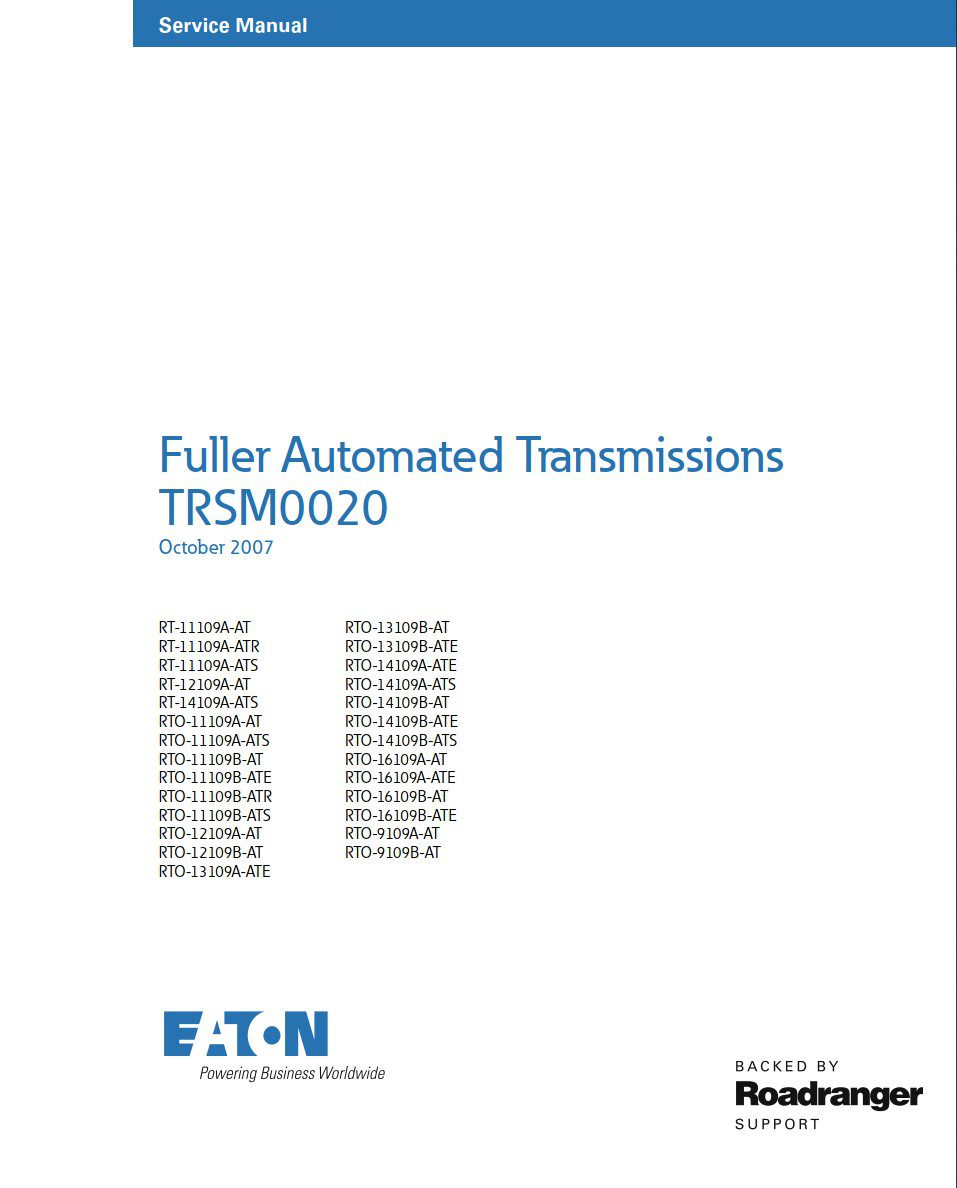 eaton rto 13109b at transmission service manual