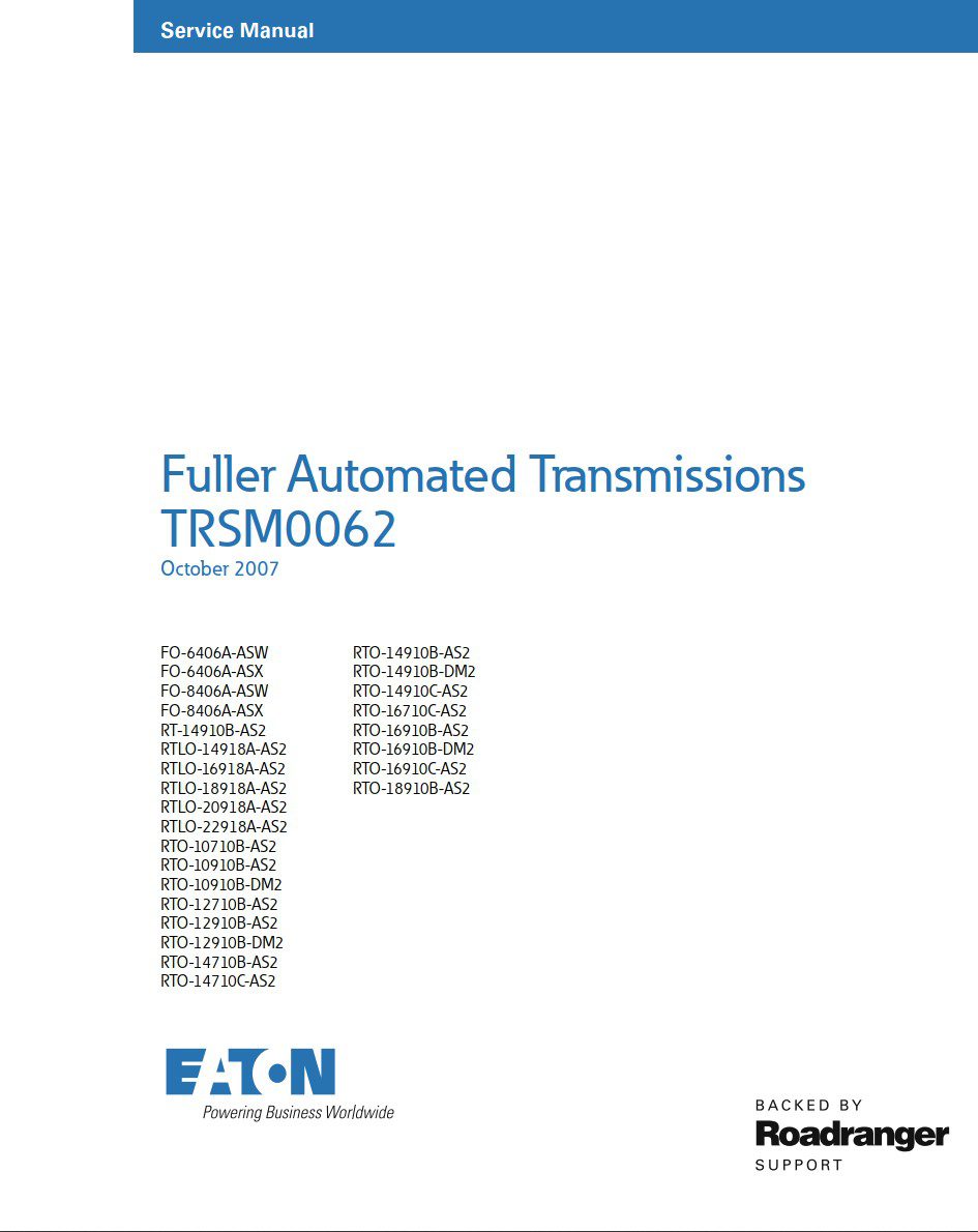 eaton rto 16910b as2 transmission service manual