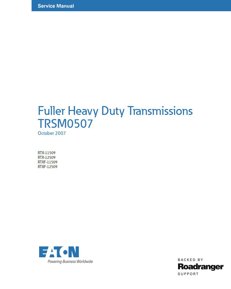 eaton rtx 11509 transmission service manual