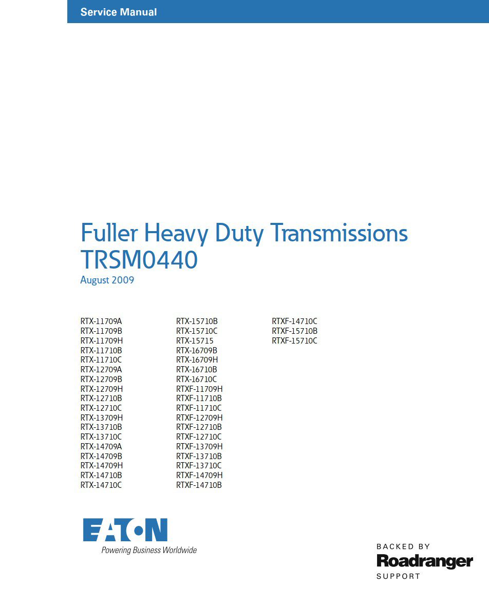 eaton rtx 16710c transmission service manual