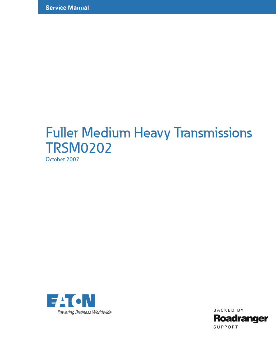 eaton t 955 transmission service manual