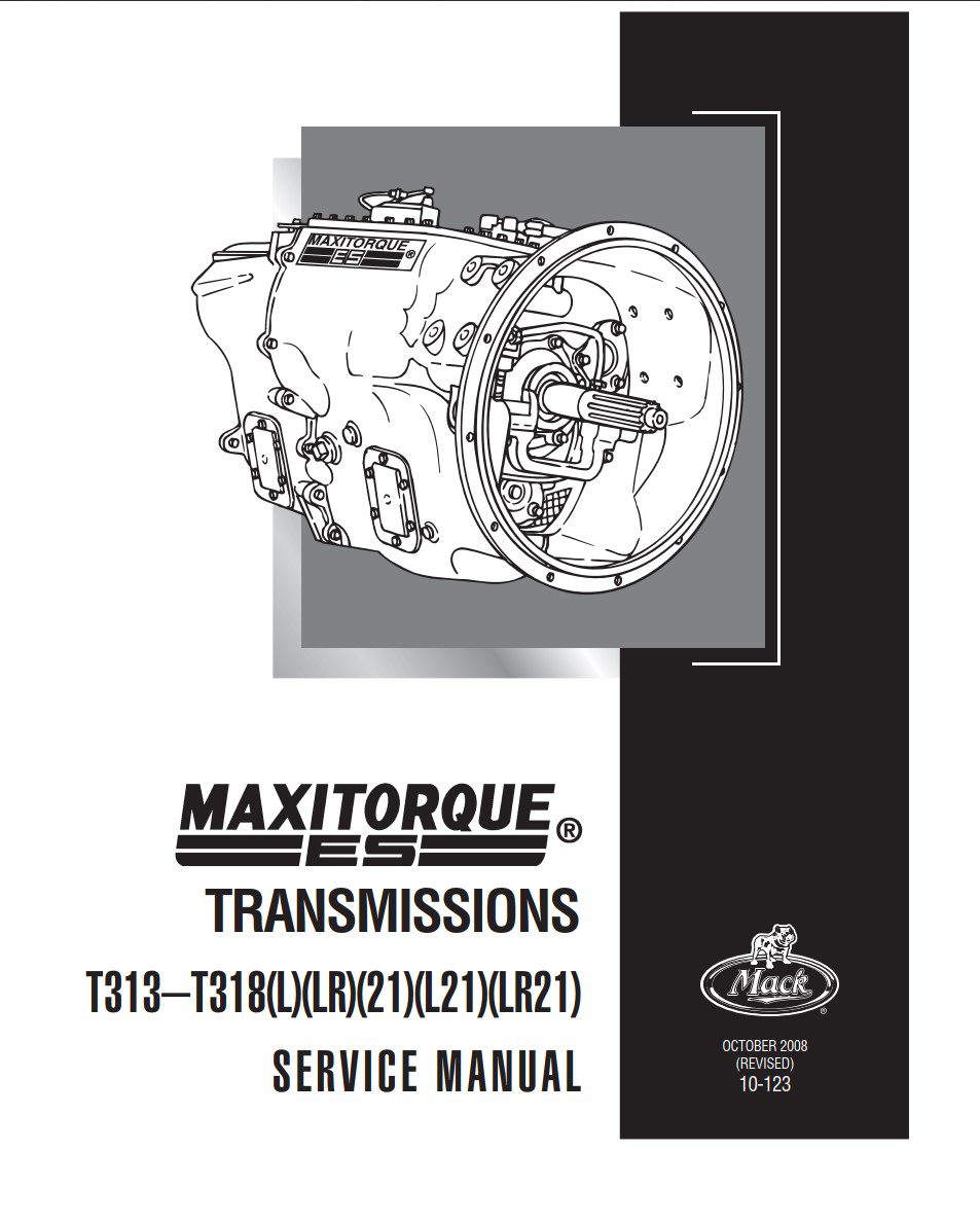 mack transmission t313–t318(l)(lr)(21)(l21)(lr21) service manual