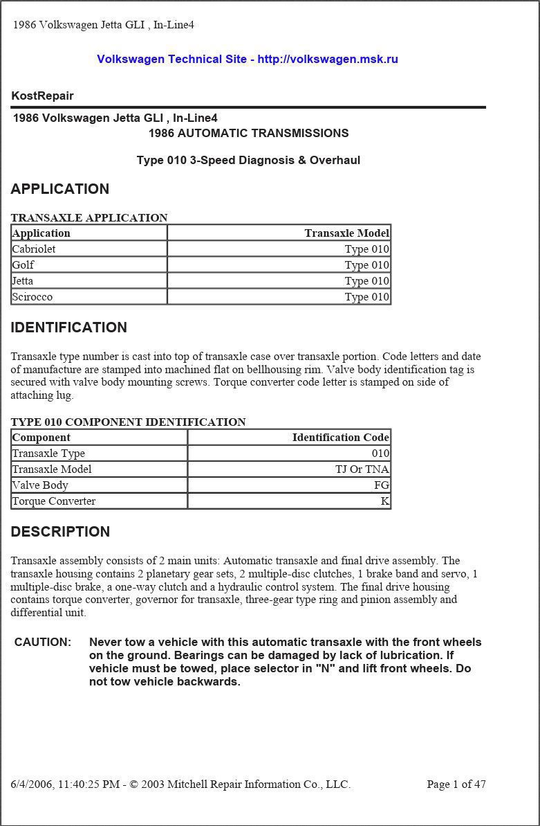 volkswagen jetta 1986 transmission repair manual
