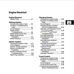 acura rdx 2007 (k23a1 2.3l dohc) engine electrical