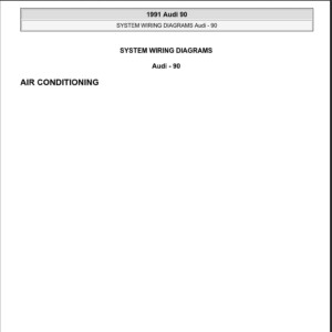 audi 90 1991 wiring diagram