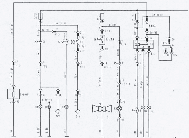 beifang benchi electrical diagram of starter and power supply system 2