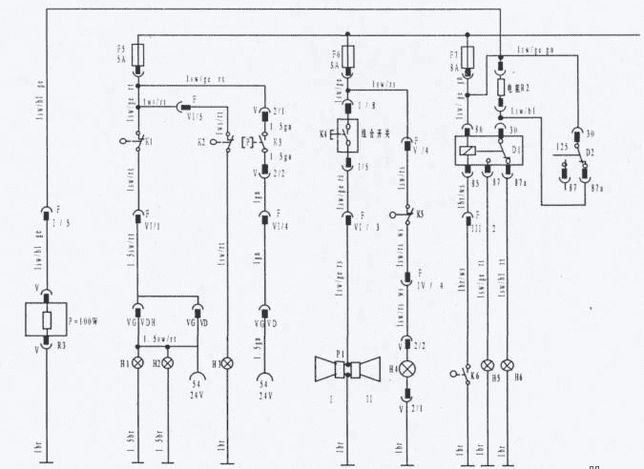 beifang benchi electrical diagram of starter and power supply system 2