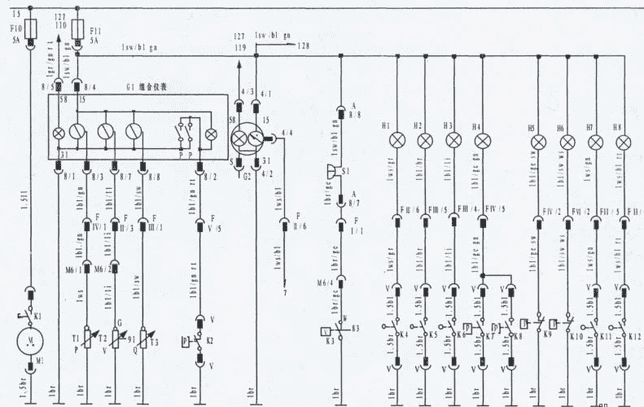 beifang benchi electrical diagram of starter and power supply system 4