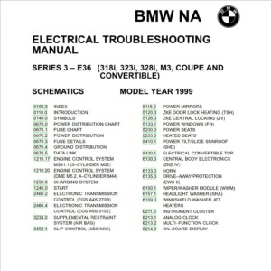 bmw 318is c 323is c 328is c m3 1999 electrical troubleshooting manual