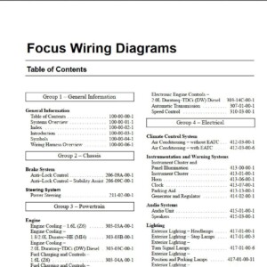 ford focus 2005 wiring diagrams