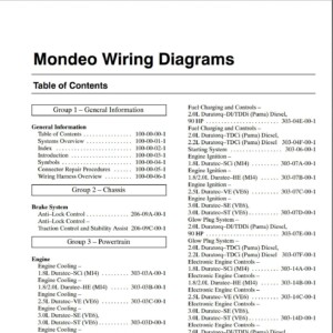 ford mondeo 2003 wiring diagrams