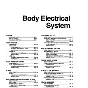 hyundai accent service manual 2002 2006 sohc dohc diesel everything body electrical system