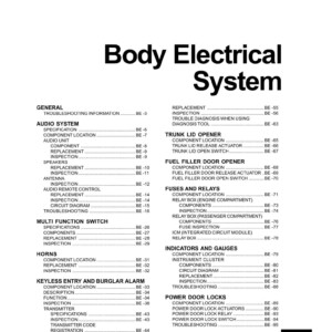 hyundai sonata 2006 body electrical system