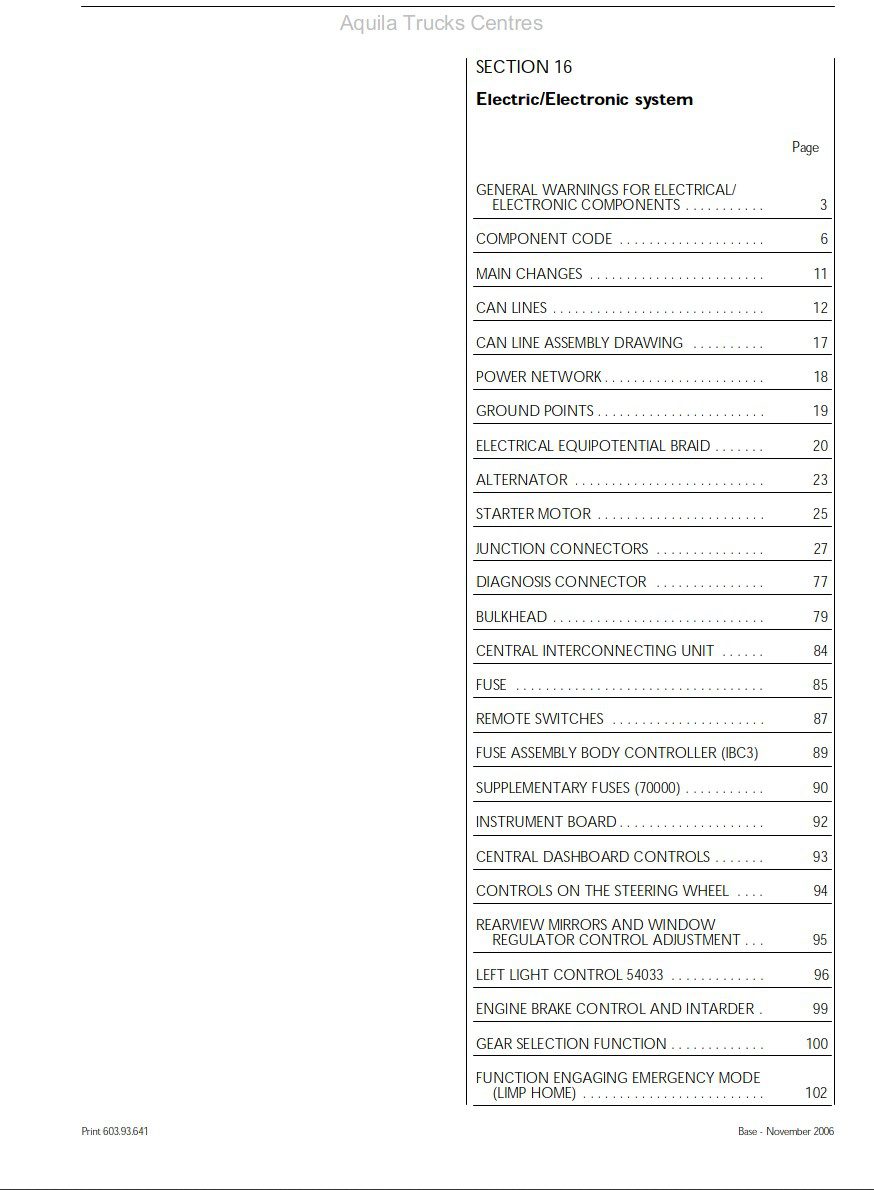 iveco euro trakker – repair manual – electrical