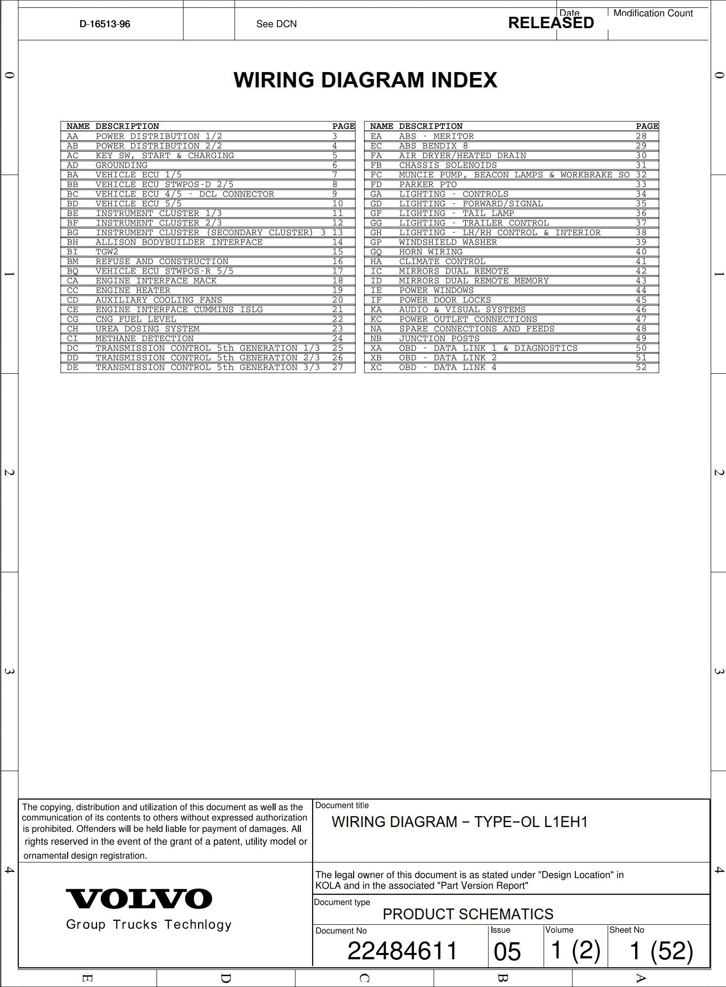 mack wiring diagram type ol l1eh1