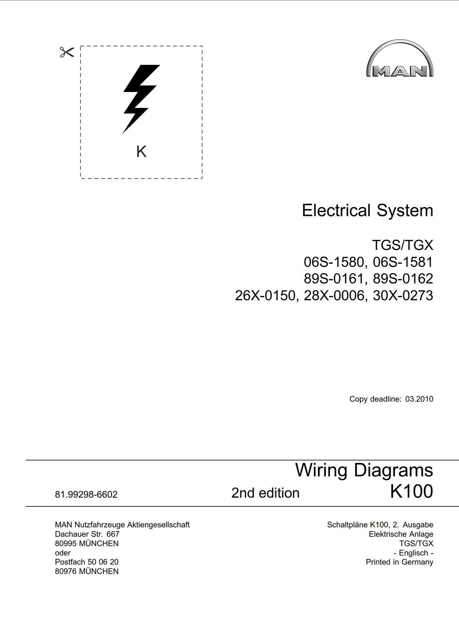 man k100 electrical system tgs tgx