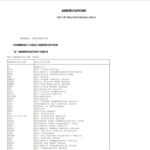 mitsubishi montero sport 1997 1999 wiring diagrams
