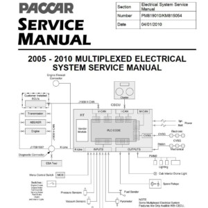 paccar 2005 2010 multiplexed electrical system service manual