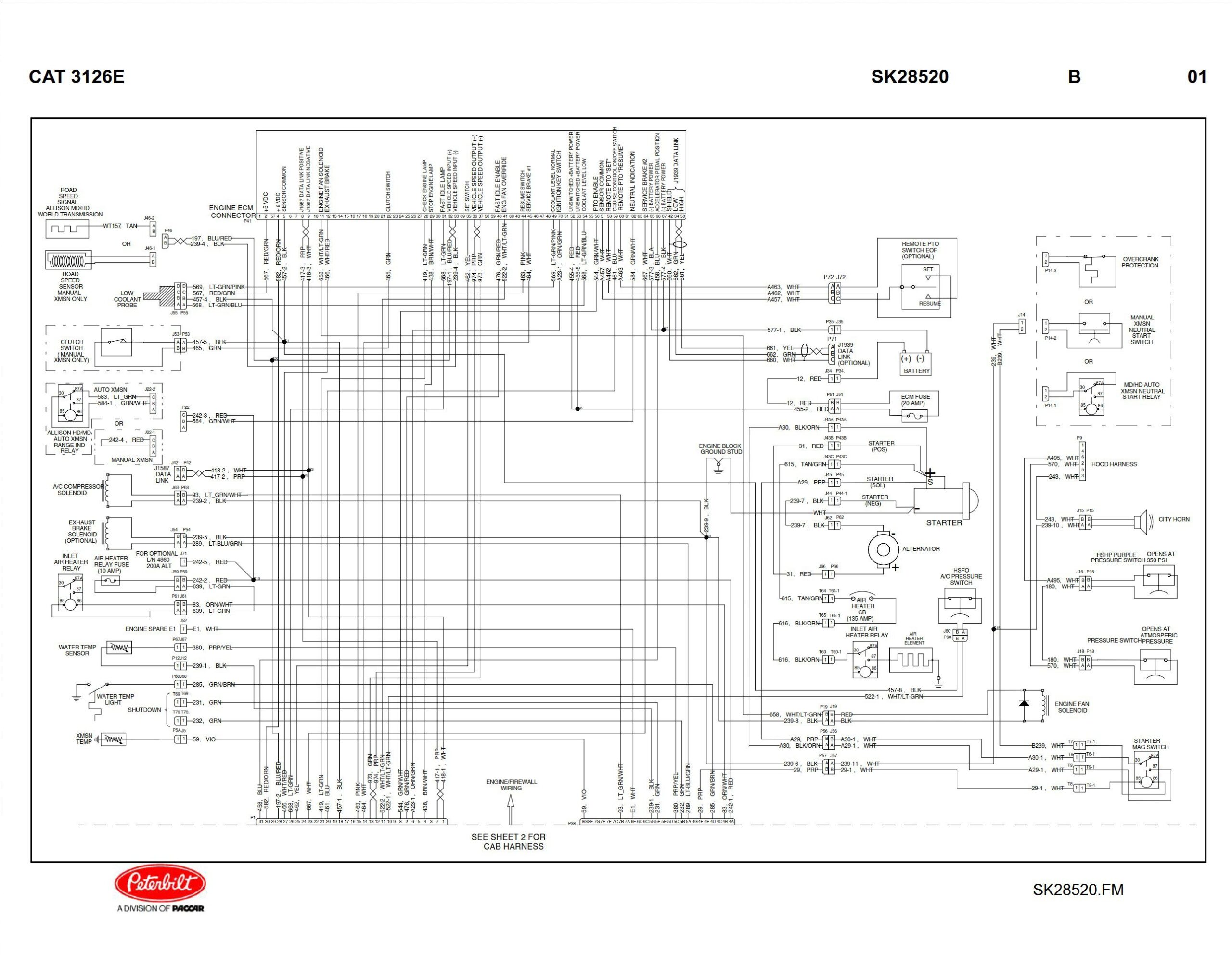 peterbilt 335 with 3126e schematics wiring diagram