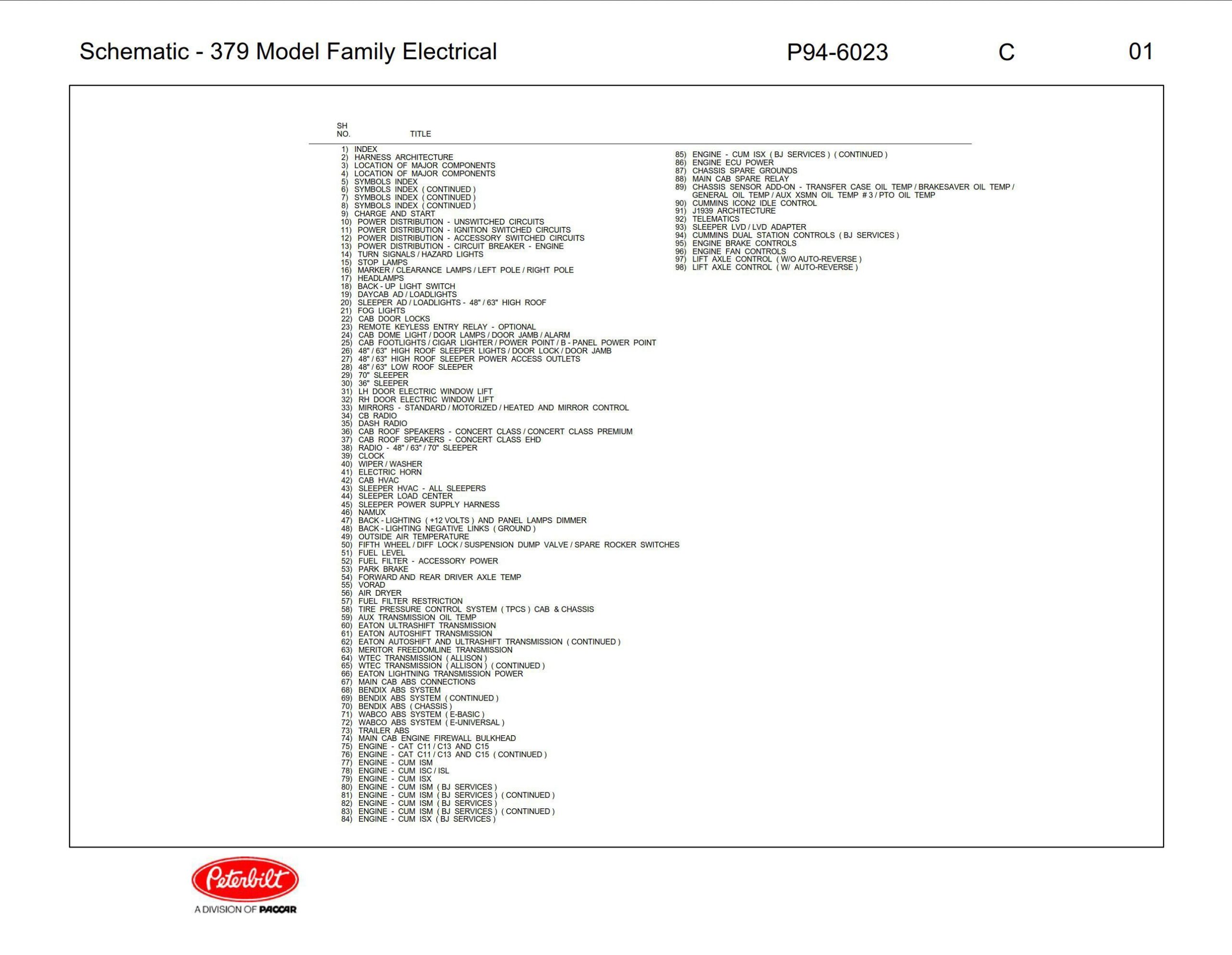 peterbilt 379 full schematics