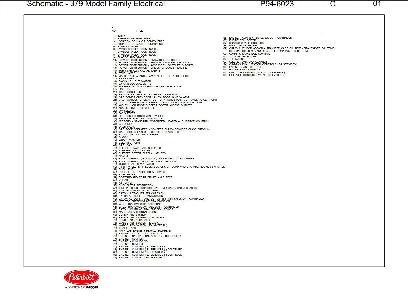 peterbilt 389 full schematics