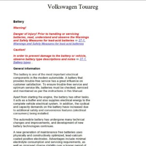 volkswagen touareg electrical system