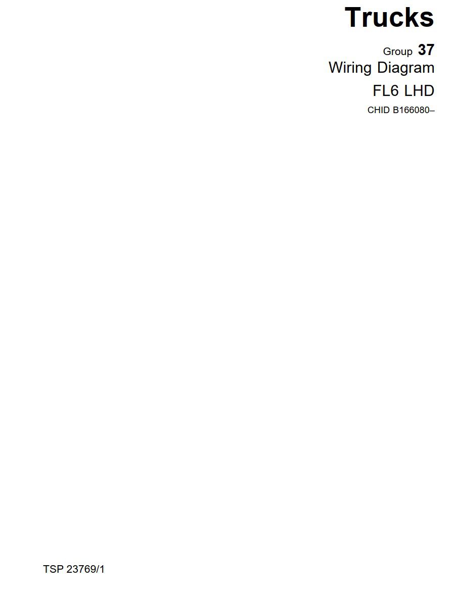 Volvo FL6 LHD Wiring Diagram: Comprehensive Guide for Technicians and