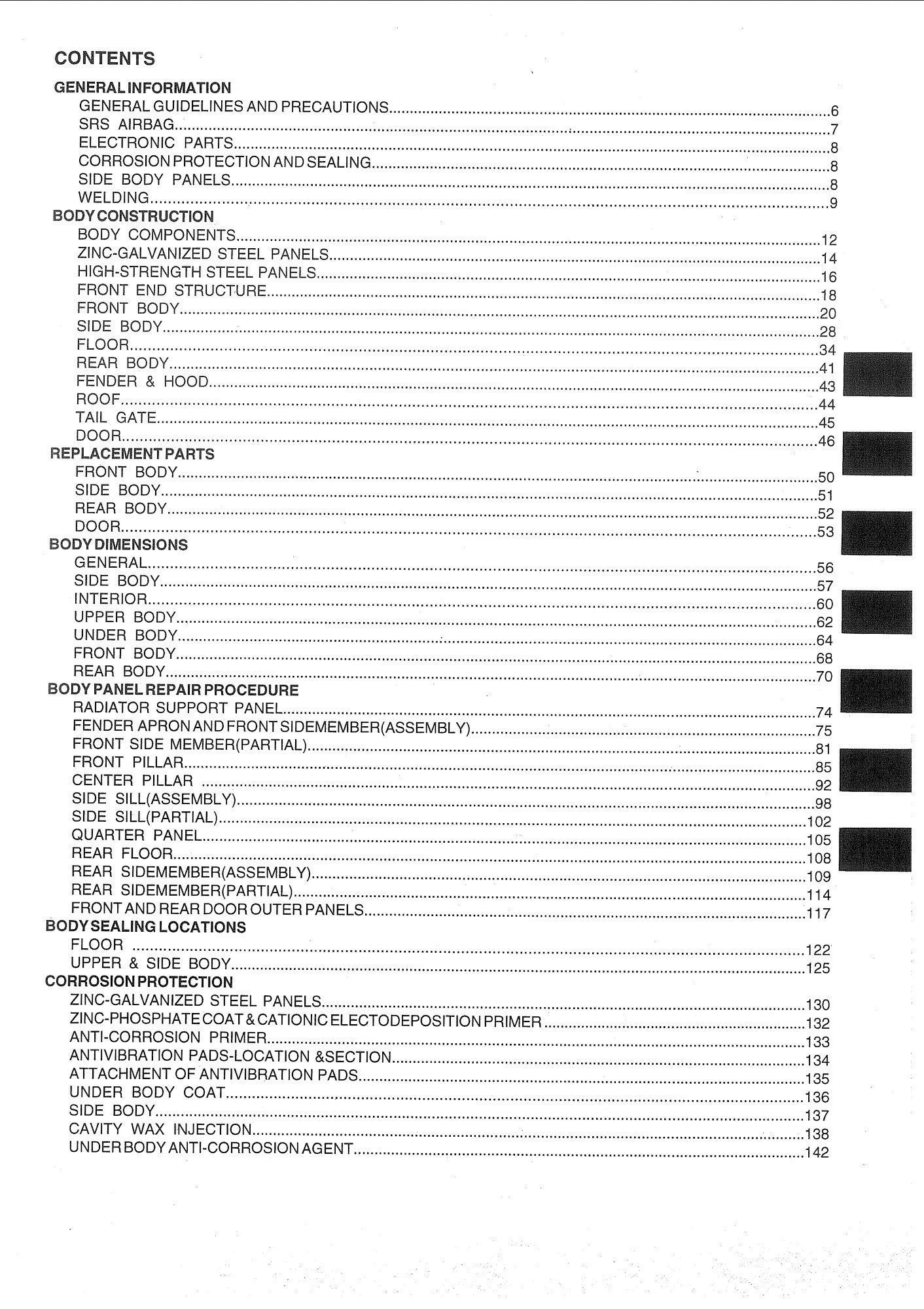 Hyundai Matrix 2002 Body Repair Manual