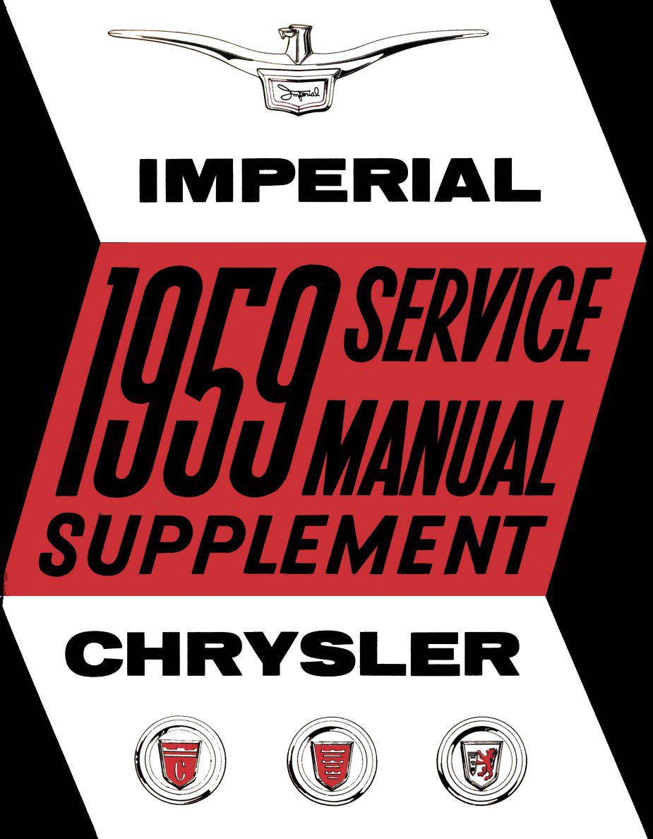 chrysler imperial 1959 supplement workshop manual