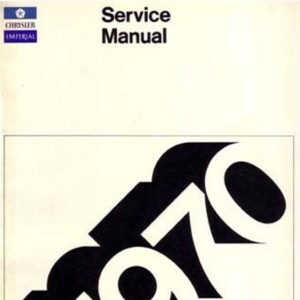 chrysler imperial 1970 workshop manual