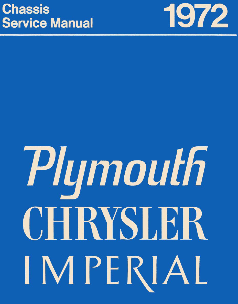 chrysler imperial 1972 workshop manual
