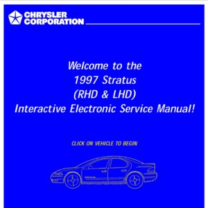 chrysler stratus 1997 workshop manual