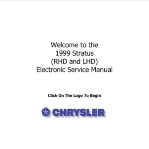 chrysler stratus 1999 workshop manual