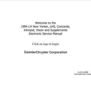 chrysler vision 1994 workshop manual