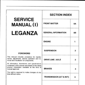 daewoo leganza volume i workshop manual