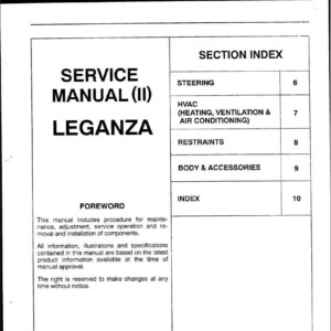 daewoo leganza volume ii workshop mannual