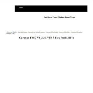 dodge caravan 2001 v6 3.3l workshop manual