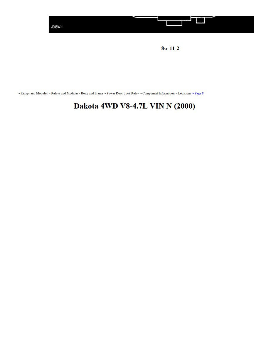 dodge dakota 2000 4wd 4.7l vin n workshop manual