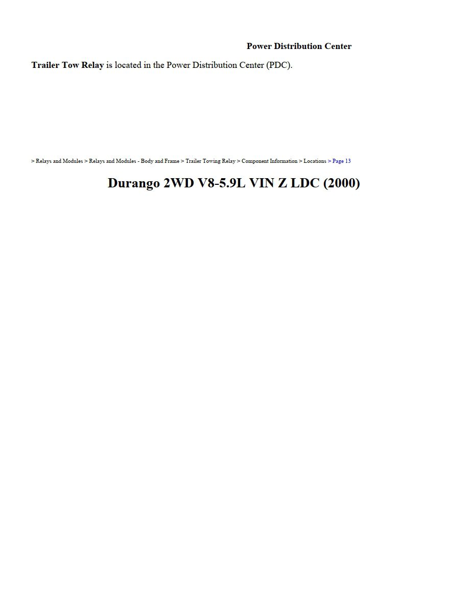dodge durango 2000 5.9l vin z workshop manual