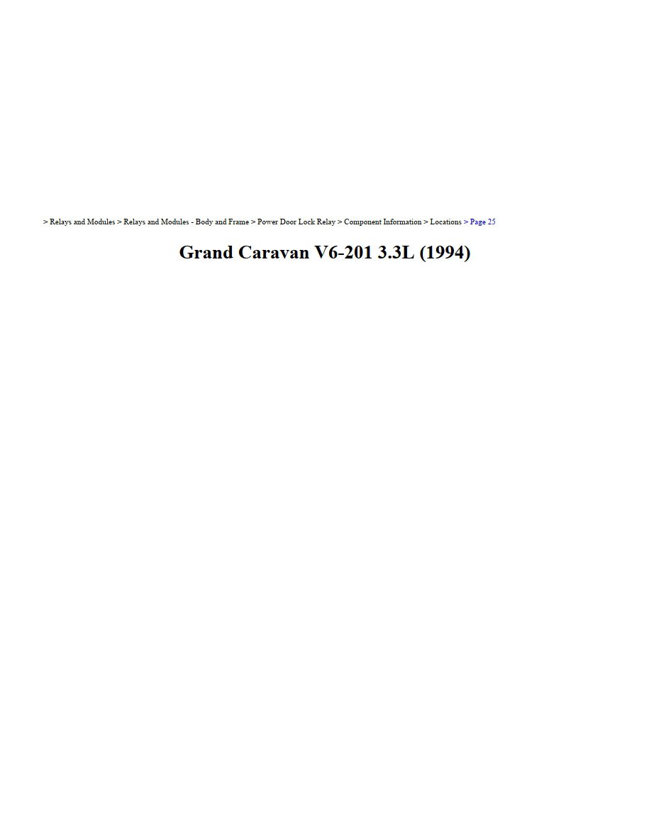 dodge grand caravan 1994 v6 201 3.3l workshop manual