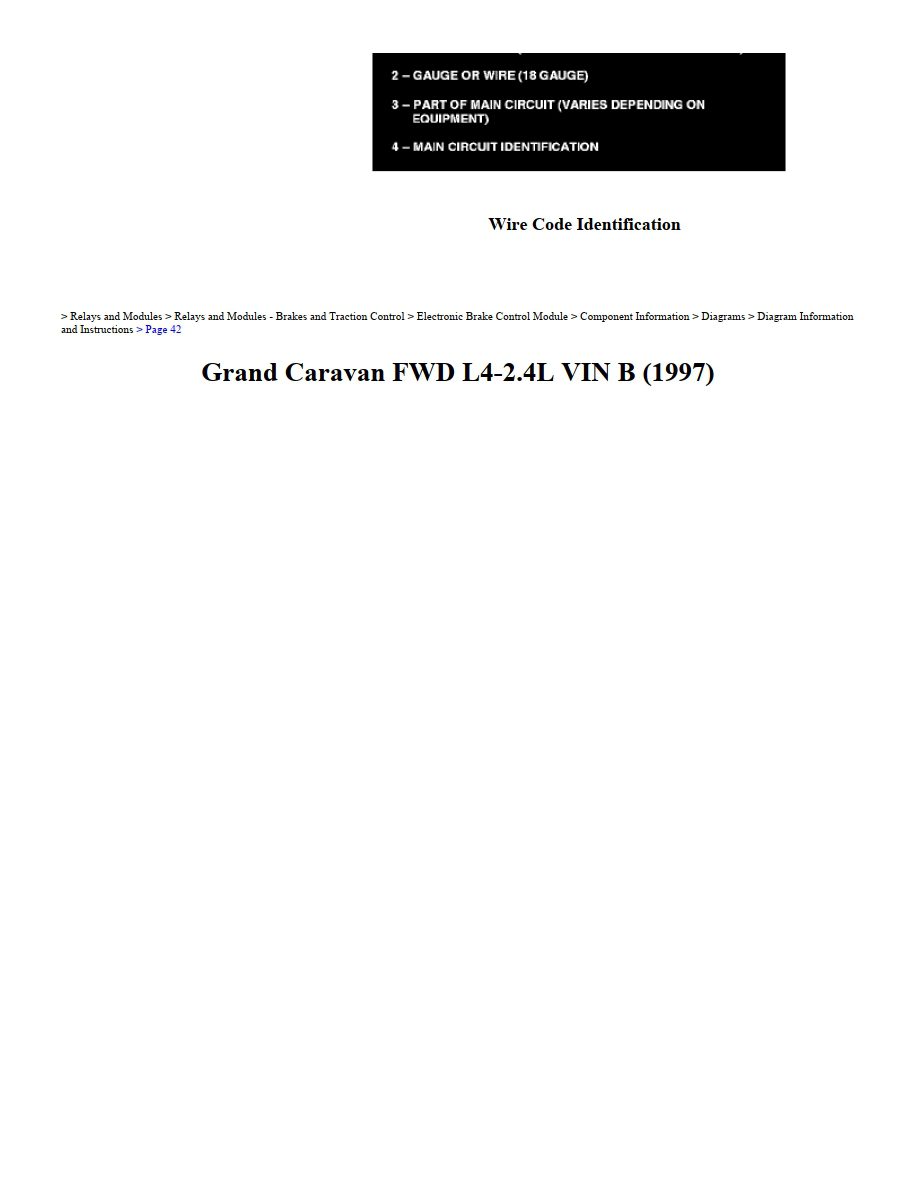 dodge grand caravan 1997 fwd 2.4l workshop manual