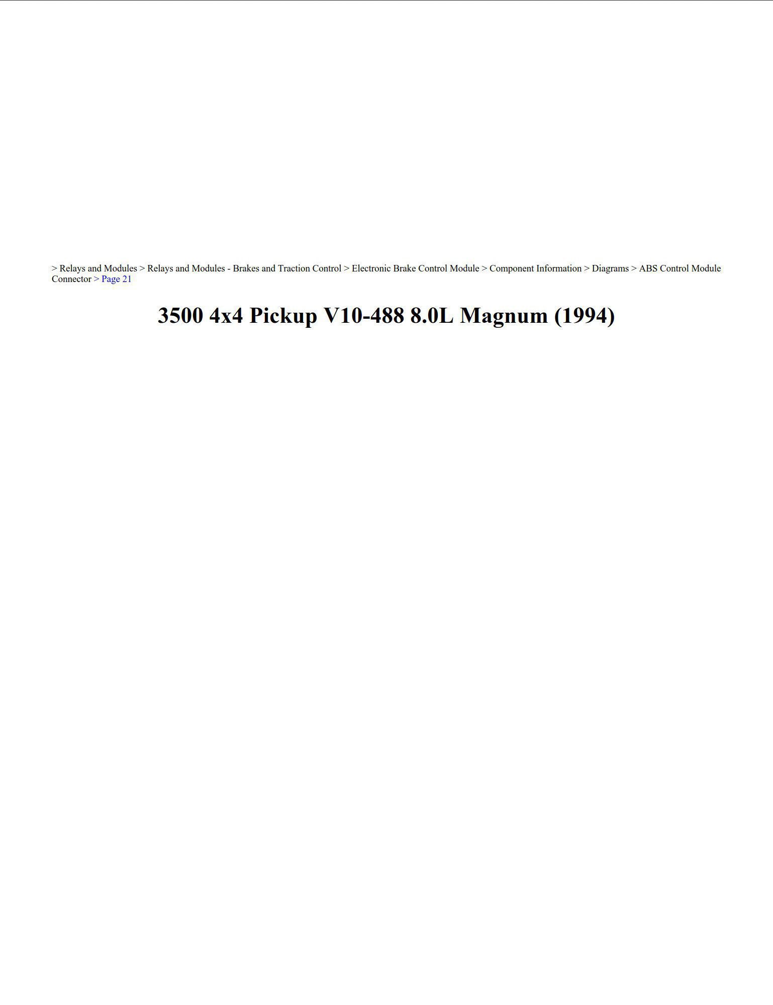dodge magnum 1994 v10 8.0l workshop manual