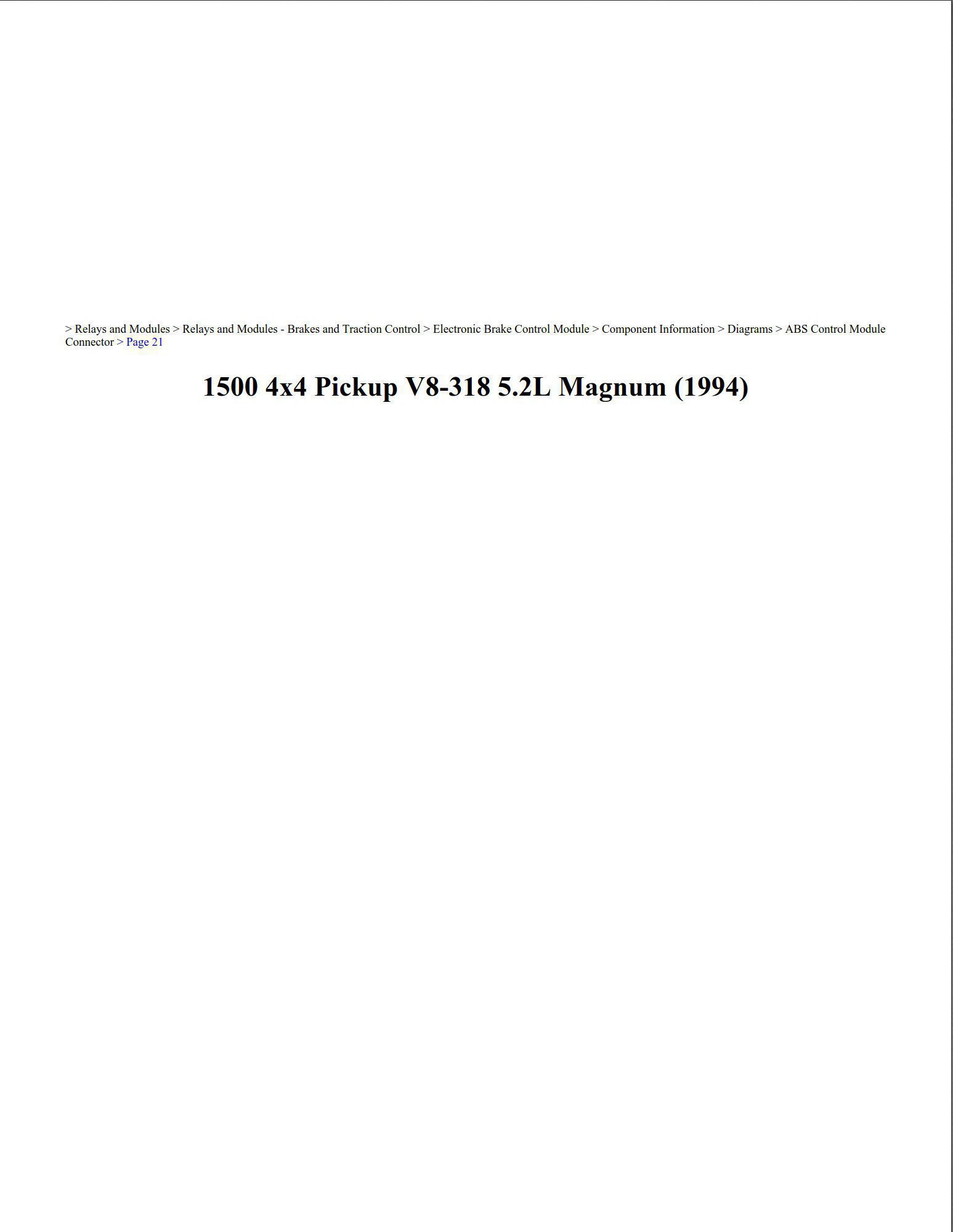 dodge magnum 1994 v8 5.2l workshop manual